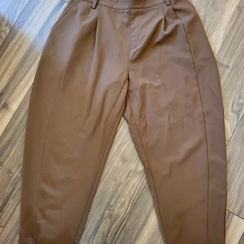 HALARA Brown Chinos Relaxed Tapered Fit
